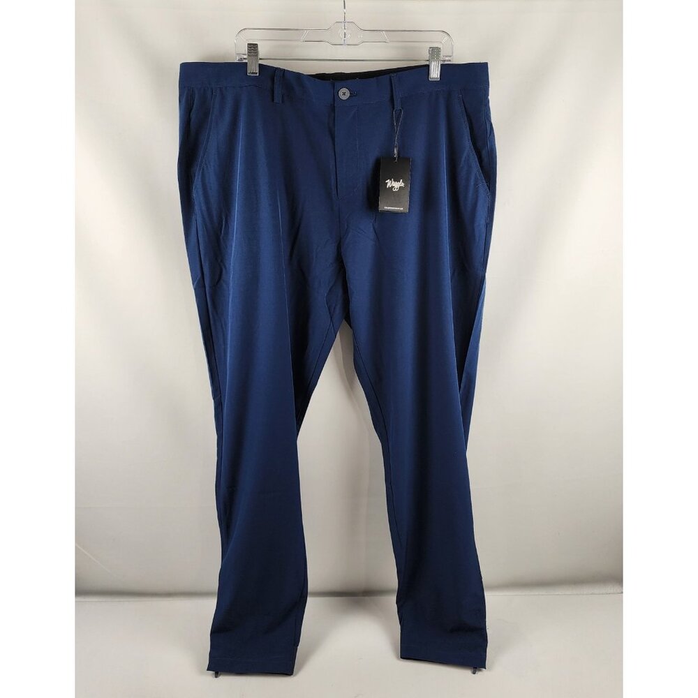 Waggle Pants Mens 40x32 Blue Greenside Ankle Zip Golf Joggers NWT
